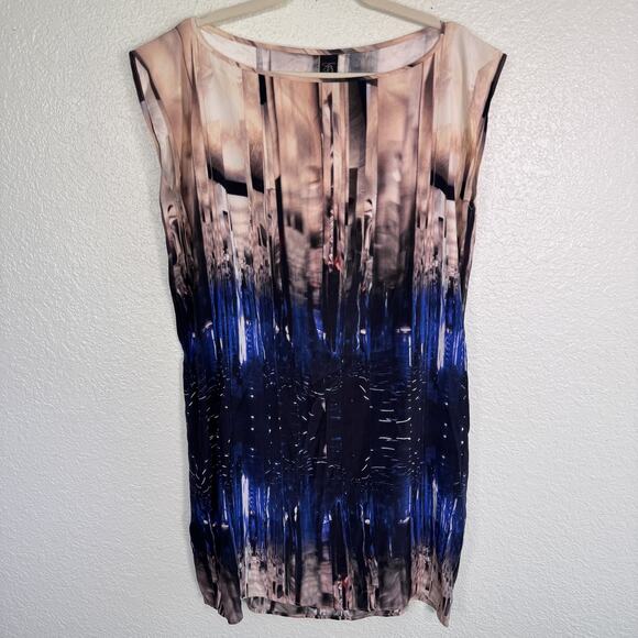 Zero + Maria Cornejo Dress Womens 4 Sheath Sleeveless Silk Abstract Modern Artsy - Picture 1 of 11